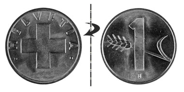 1 Rappen 1951, Normalstellung