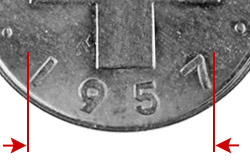 1 Rappen, 1957