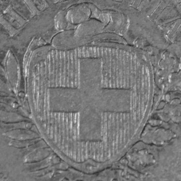 1 centime, croix étroit