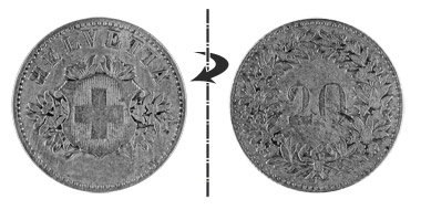 20 Rappen 1858, Normalstellung