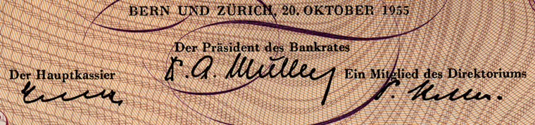 10 Franken, 1955