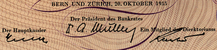 10 Franken, 1955