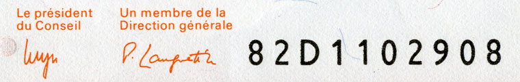 10 francs, 1982