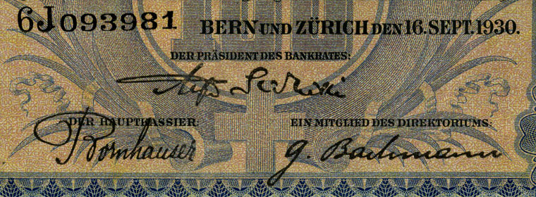 100 Franken, 1930