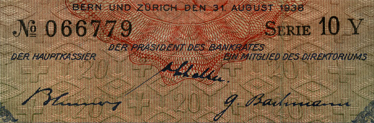 20 Franken, 1938