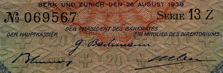 20 Franken, 1939