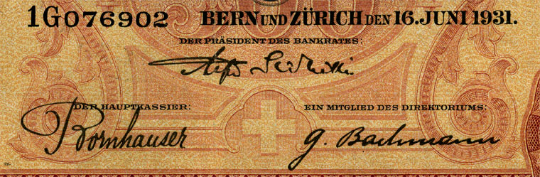 500 francs, 1931